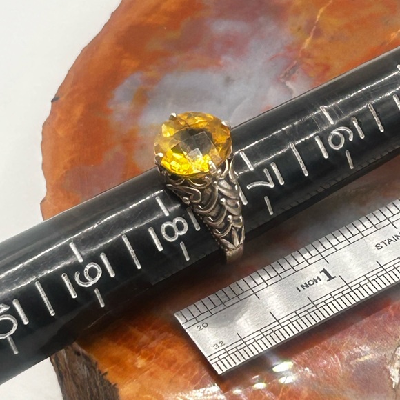 Sterling Silver Citrine Ring - Size 7.5 - Picture 7 of 7